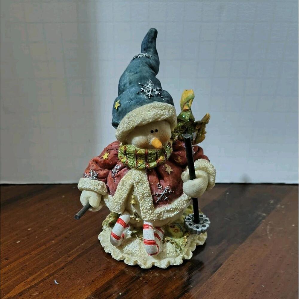 Skiing Snowman Figure Don Mechanic Winter Holidays Decor Vintage 2002 - Picture 1 of 9